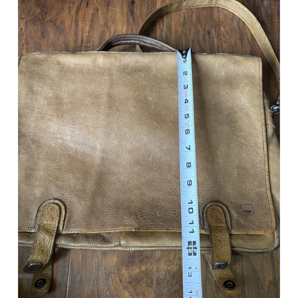 Vintage CW Marianelli Italian Leather Messenger Briefcase Bag